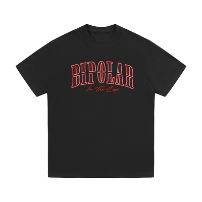 BIPOLAR镂空线绣美式宽松T恤