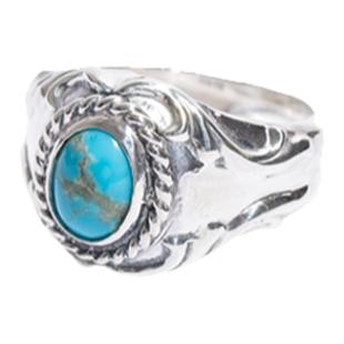 Dear Blossom 松井直毅新番银饰 黑星石松石蔓藤唐草男女宝石戒指