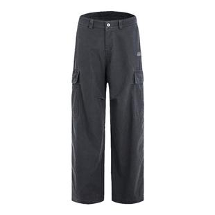 Coca-Cola/可口可乐户外机能多口袋美式休闲直筒宽松刺绣工装裤