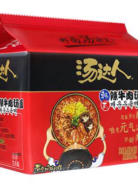 统一汤达人韩式辣牛肉面香辣浓郁