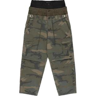 GRAILZ LEARL PROJECT 25SS三腰拼接假三件做旧 cargo 迷彩工装裤