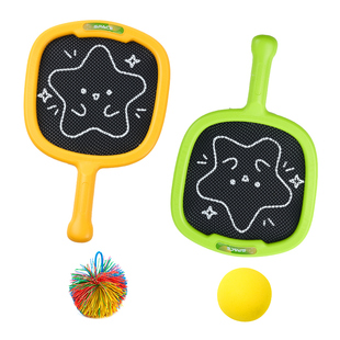 儿童玩具弹弹力球拍网球2岁宝宝户外室内运动羽毛球益智训练套装3