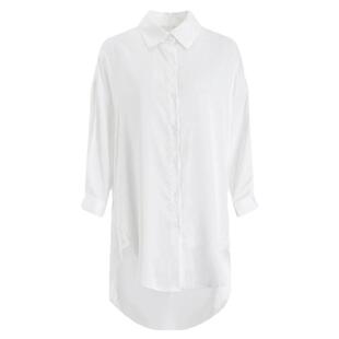 极简◆孕妇装连衣裙春装新款长款衬衫气质宽松遮肚裙子白色衬衣裙