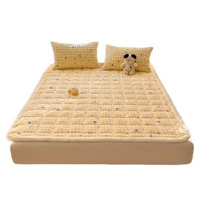 【兔毛绒床褥垫】加厚床单