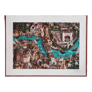 实木拼图框50x70框架1000片卡纸留白装裱挂墙可定制