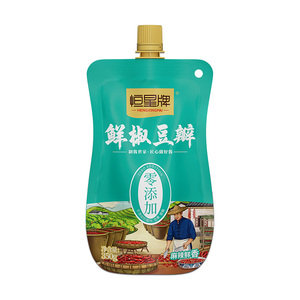 恒星牌零添加豆瓣酱挤挤袋鲜椒豆瓣350g四川正宗红油辣椒家用炒菜