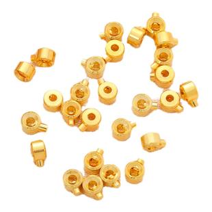 14k包金18K定位扣高压锅按扣diy配件材料钢丝卡扣定位珠收尾卡扣