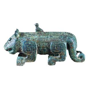 仿古青铜器虎符摆件古代兵符镇宅招财家居装饰品办公室桌面工艺品