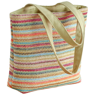 布奏原创草编包上班族小拎包手提小包夏天包包手拎包手提袋子外出