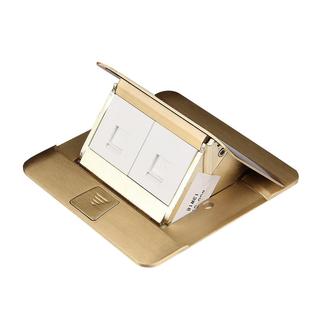 罗格朗超薄阻尼缓冲电话电脑地插网络信息地脚插座桌面地板插