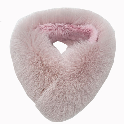 真毛狐狸毛围巾短款吸扣毛毛围脖