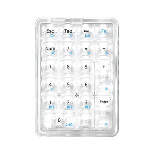 ColorReco F21透明三模机械数字小键盘有线外接蓝牙无线财务办公