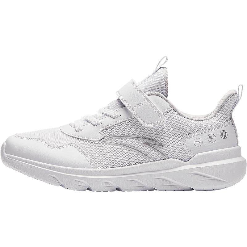 安踏儿童小白鞋男2025秋季新款网面透气跑步鞋男女童大童运动鞋子