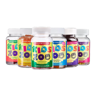 Kidszoo丹麦进口儿童复合维生素VCVD补钙DHA鱼油软糖任选60粒*2瓶