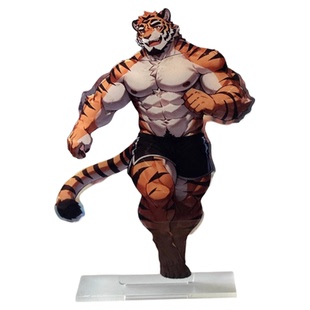 温侯十一兽人furry周边福瑞二次元动漫卡通肌肉男立牌潮玩摆件