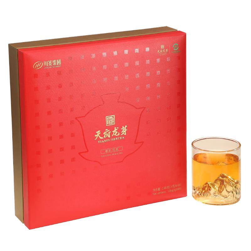 天府龙芽(尊龙)红茶礼盒装138g
