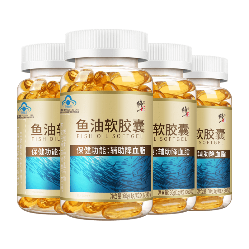 修正鱼油软胶囊中老年辅助降血脂