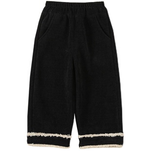 女童裤子春季新款童装儿童黑色洋气长裤宝宝时髦春装春秋好看童裤