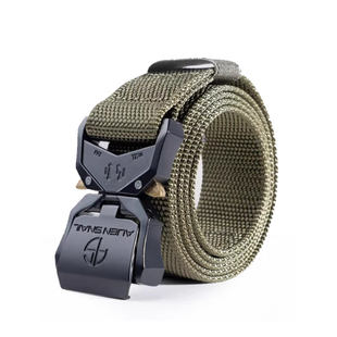 外星蜗牛户外战术腰带裤带男士皮带扣头铝合金插扣休闲弹力编织