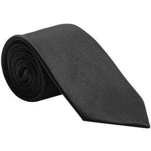 ByCreations柏品 男士商务正装领带礼盒装纯黑色桑蚕丝领部饰品