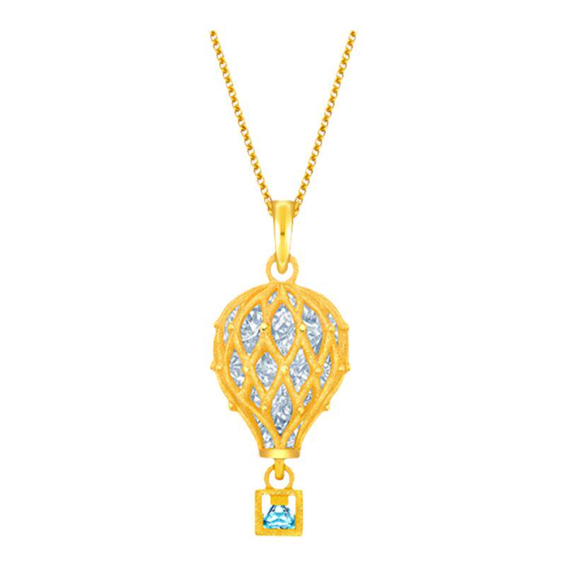 justgold镇金店奇妙吊坠足金黄金