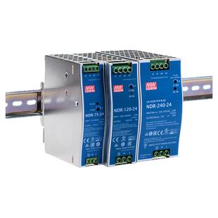 NDR明纬直流240/120/75W 24V/12V/48V导轨10A/5A开关电源DRP/EDR