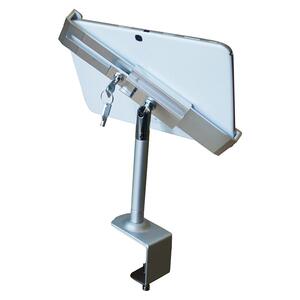 平板电脑支架带锁防盗ipad点餐通用金属台面商场收银展示支撑托架夹桌面方管