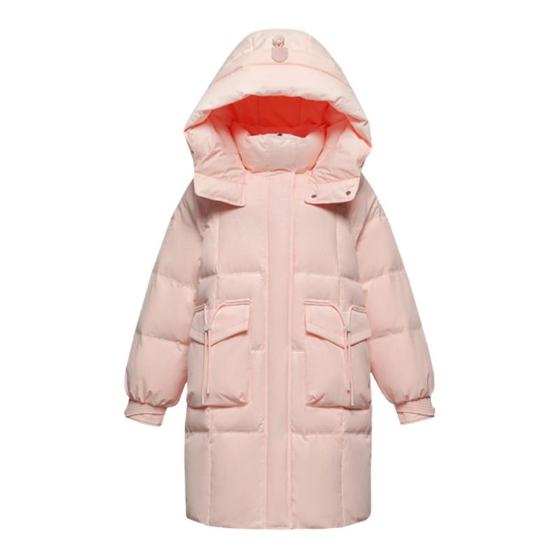 中长款羽绒服雪中飞可脱卸帽