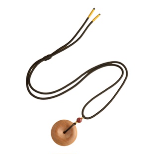 天然泰山老桃木护身挂件吊坠平安扣长命锁福锁儿童婴儿宝宝随身