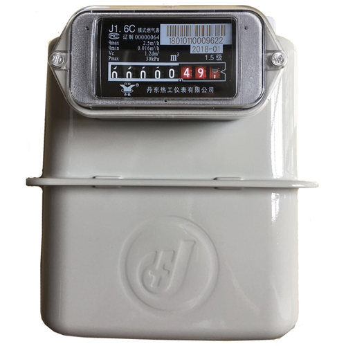 丹东天然气表家用J1.6C  J4C膜式燃气表DR-G2.5煤气计量表配4分接