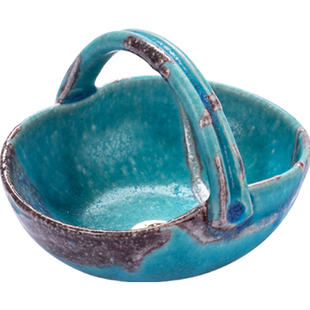 同合日本进口水波蓝咖啡杯套装日式创意手工陶瓷马克杯下午茶茶杯