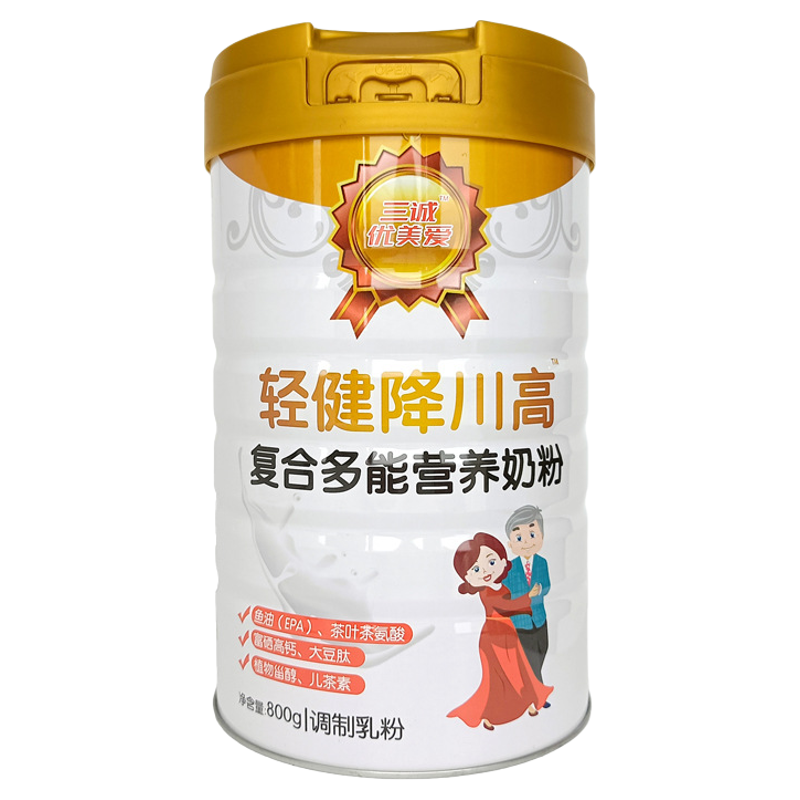 降川高中老年奶粉罐装复合营养脱脂奶粉800g营养粉奶粉成年人奶粉