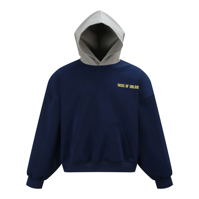 王橹杰同款撞色连帽卫衣