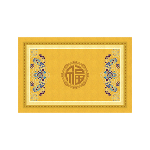 黄色半圆入户门地垫硅藻泥风水门垫金色地毯入户门地垫进门口脚垫
