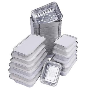锡纸盒专用长方形锡箔纸盘碗一次性打包商用铝箔餐盒家用加热无盖