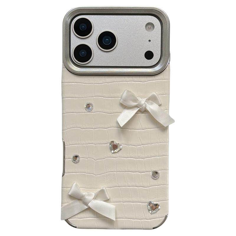 jze韩系ins极简高颜值立体水钻蝴蝶结适用苹果17ProMax手机壳iphone15新款16pro女13气质15pro防摔11保护套14