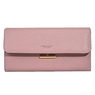 皮尔卡丹钱包女士真皮长款手拿包女气质新款皮夹简约小包品牌正品