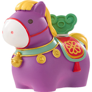 创意礼品马年吉祥物盲盒马上发财趣味解压办公室工位桌面小马摆件