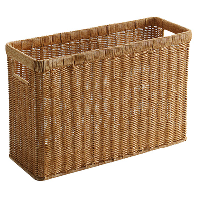 日式仿藤编杂志筐边几收纳篮