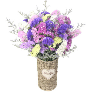 干花花束客厅摆设装饰摆件云南真花风干天然鲜花插瓶满天星勿忘我