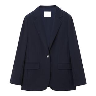 OVV秋冬新款女装挺括一粒扣平驳领休闲通勤单件西服外套