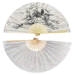 上春山纸扇书生折舞蹈扇子双面古典舞中国风民间跳舞演出专用道具