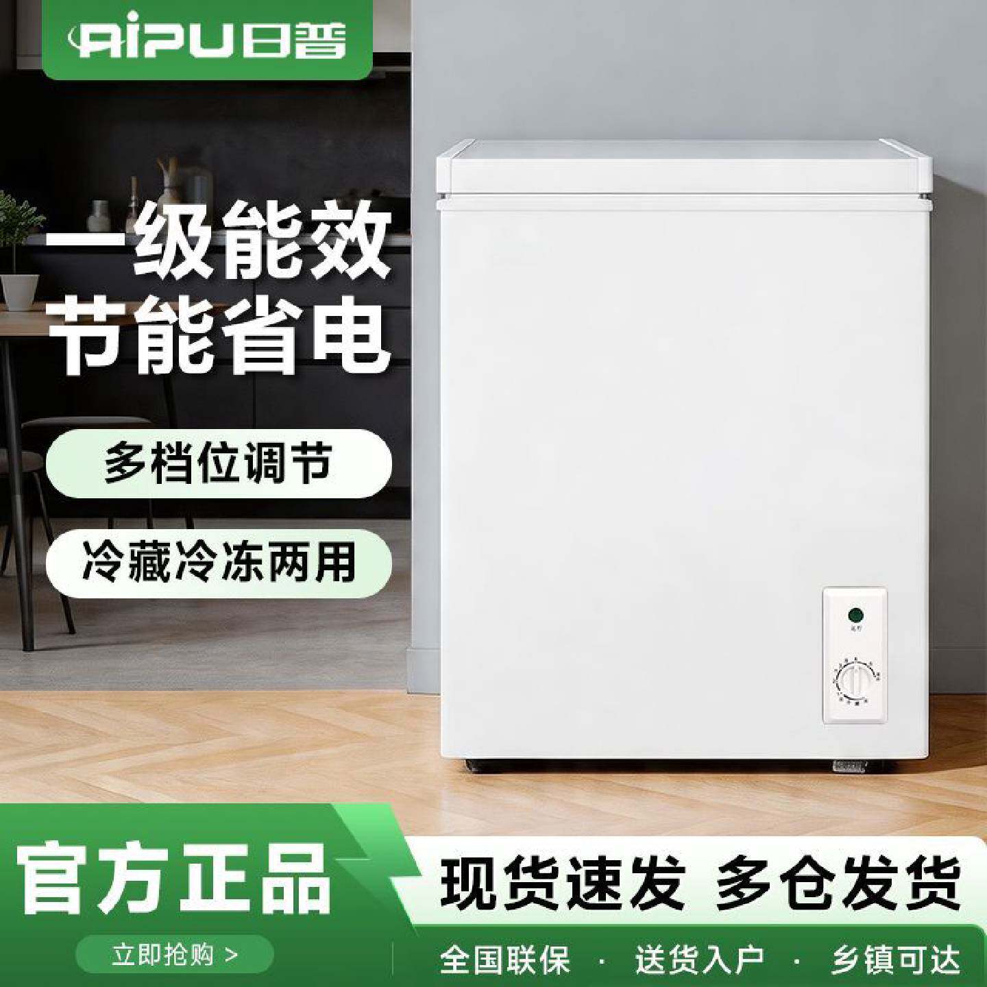 日普冰柜大容量租房家用单门冷柜商用全冷冻冷藏宿舍节能小冷冻柜