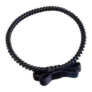 高颅顶蝴蝶结电话线发箍女2025新款高级感手链两用多功能头箍发饰