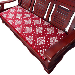 加厚秋冬四季防滑三人连体实木沙发坐垫可拆洗通用组合套装座垫子