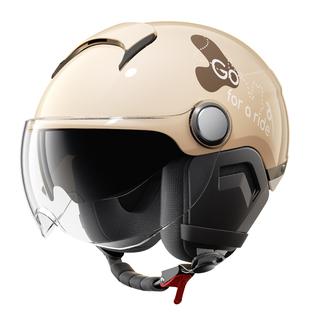 两只小蜜蜂3C认证电动摩托车头盔女夏季防晒半盔2026新款四季通用