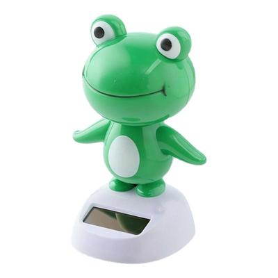汽车太阳能青蛙摆件卡通公仔