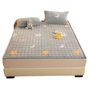 加厚牛奶绒床垫软垫家用卧室150x200褥子铺底1.8冬季保暖铺床床盖