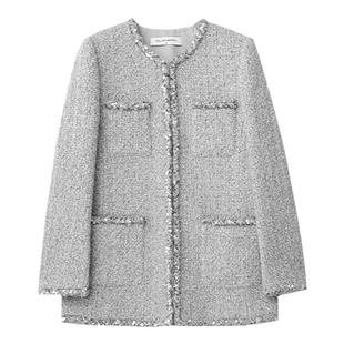 GOLDEN BARRY金和百瑞2025年早春高级灰静奢千金感羊毛外套124100