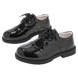 ABCkids童鞋男童皮鞋黑色大童演出鞋儿童英伦风校园鞋女童走秀鞋